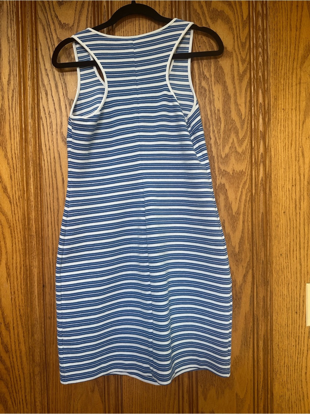 EUC Lilly Pulitzer Lyla Striped Shift Dress Blue White Ottoman Knit Racerback M - Picture 6 of 10